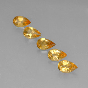3.12캐럿 천연 다크 오렌지-골드 시트린 보석, 배 모양, 7.9×5 mm, VVS