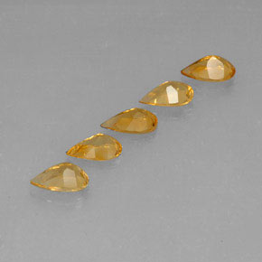 3.12캐럿 천연 다크 오렌지-골드 시트린 보석, 배 모양, 7.9×5 mm, VVS