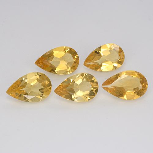 3.17캐럿 천연 미디엄 골든 시트린 보석, 배 모양, 7.9×5.1 mm, VVS-VS