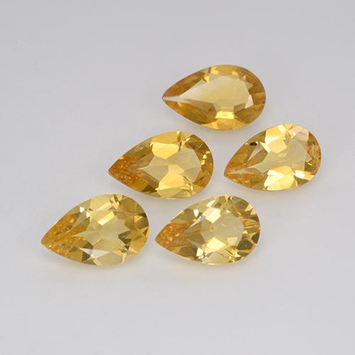 3.17캐럿 천연 미디엄 골든 시트린 보석, 배 모양, 7.9×5.1 mm, VVS-VS