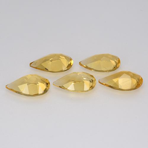 3.17캐럿 천연 미디엄 골든 시트린 보석, 배 모양, 7.9×5.1 mm, VVS-VS