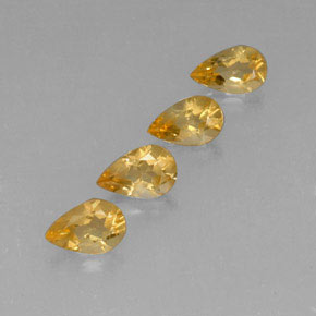 2.63캐럿 천연 골든 옐로우 시트린 보석, 배 모양, 7.9×5 mm, VVS