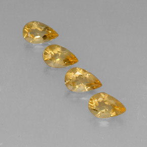 2.63캐럿 천연 골든 옐로우 시트린 보석, 배 모양, 7.9×5 mm, VVS