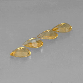 2.63캐럿 천연 골든 옐로우 시트린 보석, 배 모양, 7.9×5 mm, VVS