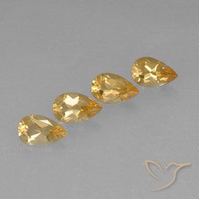 2.88ctw 자연스러운 Light Orange-Gold  황수정, 배 모양, VVS