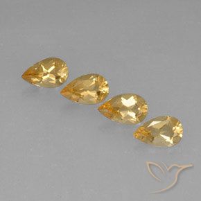 2.88캐럿 천연 Light Orange-Gold  황수정 보석, 배 모양, VVS