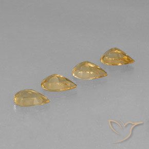 2.88캐럿 천연 Light Orange-Gold  황수정 보석, 배 모양, VVS