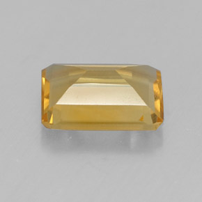 1.23캐럿 천연 골든 옐로우 시트린, 에메랄드 컷, 8.1×6.1 mm, VVS-VS