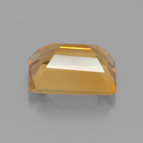 1.43캐럿 천연 골든 옐로우 시트린, 에메랄드 컷, 8.1×6 mm, VVS