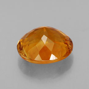 3.37캐럿 천연 옐로우 오렌지 시트린, 타원형 컷, 10.5×9.4 mm, VVS