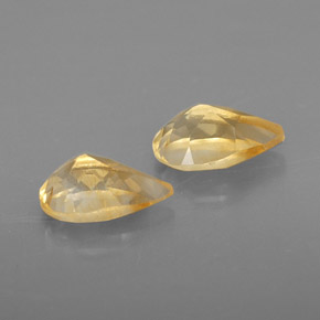 캐럿 천연 골든 옐로우 시트린 보석, 배 모양, 8.1×5.1 mm, VVS