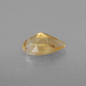 0.77캐럿 천연 골든 옐로우 시트린, 배 모양, 7.9×5 mm, VVS