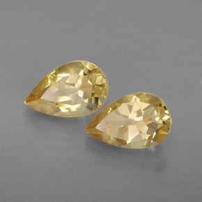 캐럿 천연 골든 옐로우 시트린 보석, 배 모양, 7.9×5.2 mm, VVS
