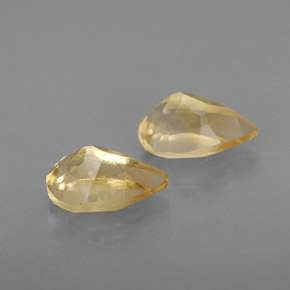 캐럿 천연 골든 옐로우 시트린 보석, 배 모양, 7.9×5.2 mm, VVS