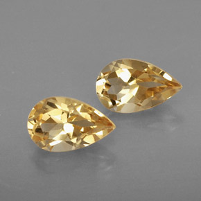 캐럿 천연 골든 옐로우 시트린 보석, 배 모양, 8.1×5.1 mm, VVS