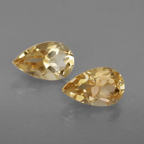 캐럿 천연 골든 옐로우 시트린 보석, 배 모양, 8.1×5.1 mm, VVS