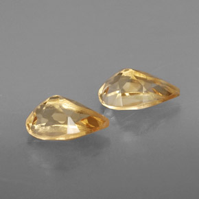 캐럿 천연 골든 옐로우 시트린 보석, 배 모양, 8.1×5.1 mm, VVS