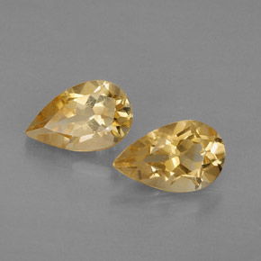 캐럿 천연 골든 옐로우 시트린 보석, 배 모양, 8×5.1 mm, VVS