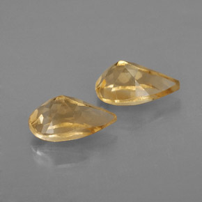 캐럿 천연 골든 옐로우 시트린 보석, 배 모양, 8×5.1 mm, VVS