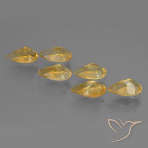 4.70캐럿 천연 Medium Gold  황수정 보석, 배 모양, VVS