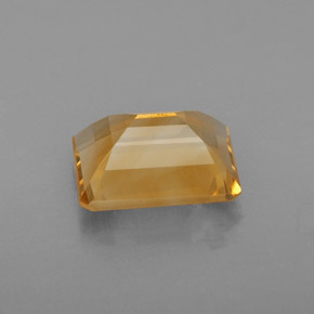 2.14캐럿 천연 골든 옐로우 시트린, 에메랄드 컷, 9.2×7.1 mm, VS