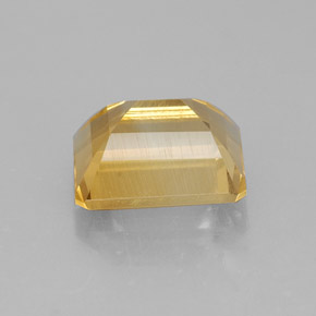 2.50캐럿 천연 골든 옐로우 시트린, 에메랄드 컷, 9.1×7.2 mm, VS
