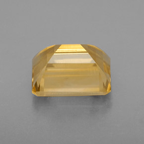 2.49캐럿 천연 골든 옐로우 시트린, 에메랄드 컷, 9×7.1 mm, VS