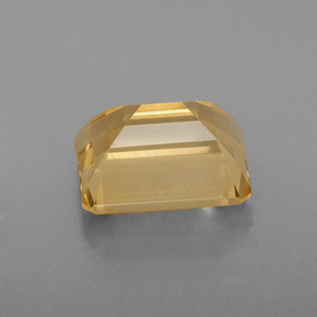 2.38캐럿 천연 골든 옐로우 시트린, 에메랄드 컷, 9×7.1 mm, VVS