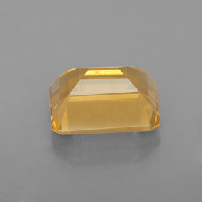 2.19캐럿 천연 골든 옐로우 시트린, 에메랄드 컷, 8.9×6.9 mm, VVS