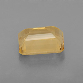 2.33캐럿 천연 골든 옐로우 시트린, 에메랄드 컷, 9.2×7.2 mm, VVS