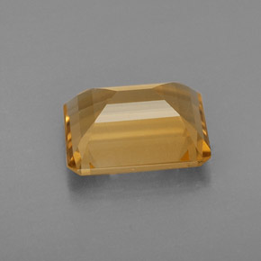 1.96캐럿 천연 골든 옐로우 시트린, 에메랄드 컷, 9×7 mm, VVS