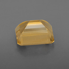 2.46캐럿 천연 골든 옐로우 시트린, 에메랄드 컷, 8.9×7.1 mm, VVS