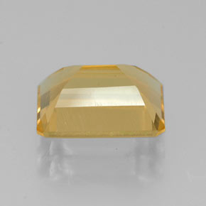 2.23캐럿 천연 골든 옐로우 시트린, 에메랄드 컷, 9.1×7.1 mm, VVS