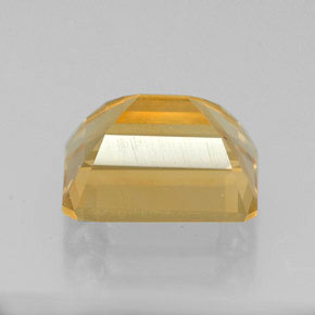 2.46캐럿 천연 골든 옐로우 시트린, 에메랄드 컷, 9×7.1 mm, VVS
