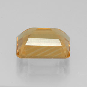 2.18캐럿 천연 골든 옐로우 시트린, 에메랄드 컷, 8.9×7.1 mm, VVS