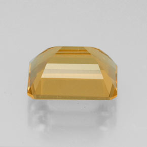 2.21캐럿 천연 골든 옐로우 시트린, 에메랄드 컷, 8.9×7.1 mm, VVS