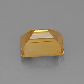 2.37캐럿 천연 골든 옐로우 시트린, 에메랄드 컷, 9.1×7.1 mm, VVS