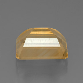 2.32캐럿 천연 골든 옐로우 시트린, 에메랄드 컷, 9.1×7.1 mm, VVS
