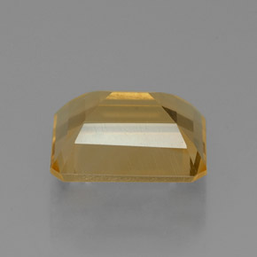 2.10캐럿 천연 골든 옐로우 시트린, 에메랄드 컷, 8.9×7.1 mm, VVS