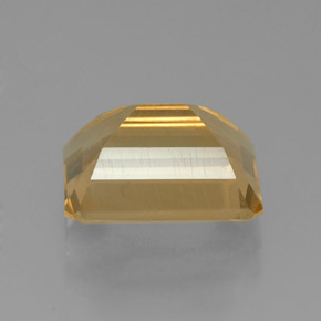 2.19캐럿 천연 골든 옐로우 시트린, 에메랄드 컷, 9×7 mm, VVS