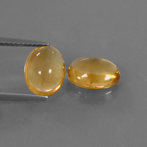 캐럿 천연 골든 옐로우 시트린 보석, 타원형 컷, 9.9×7.8 mm, 투명한