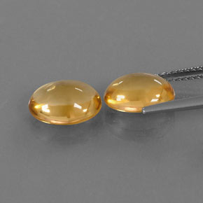 캐럿 천연 골든 옐로우 시트린 보석, 타원형 컷, 9.9×7.8 mm, 투명한