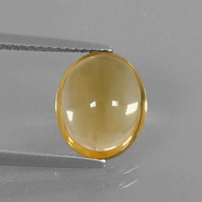 2.77캐럿 천연 골든 옐로우 시트린, 타원형 컷, 10.9×9.1 mm, 투명한