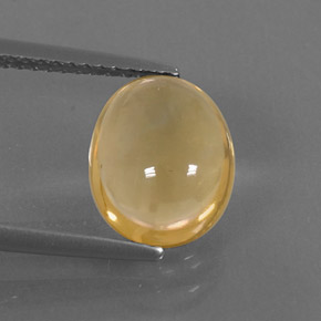 2.52캐럿 천연 골든 옐로우 시트린, 타원형 컷, 10.6×8.4 mm, 투명한