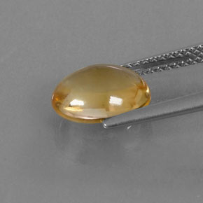 2.22캐럿 천연 골든 옐로우 시트린, 타원형 컷, 9.8×7.8 mm, 투명한