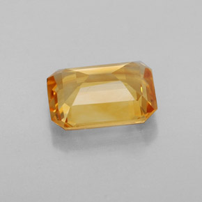 1.83캐럿 천연 골든 옐로우 시트린, 에메랄드 컷, 8.9×7 mm, VVS-VS