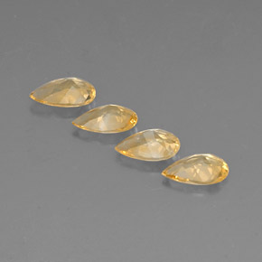 캐럿 천연 골든 옐로우 시트린 보석, 배 모양, 7.7×5 mm, VVS