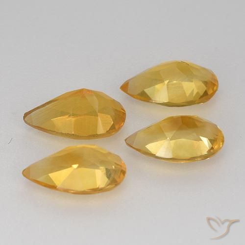 2.71캐럿 천연 Bright Gold  황수정 보석, 배 모양, VVS-VS