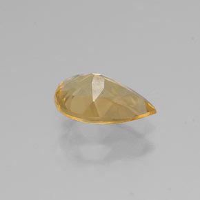 0.69캐럿 천연 골든 옐로우 시트린, 배 모양, 7.8×5.1 mm, VVS