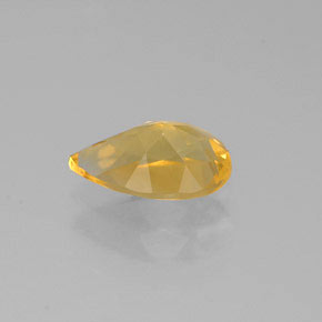 0.65캐럿 천연 골든 옐로우 시트린, 배 모양, 7.6×5 mm, VVS